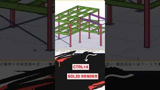 Tekla structure shortcut keys to render objects  short civil construction [upl. by Enelyar]