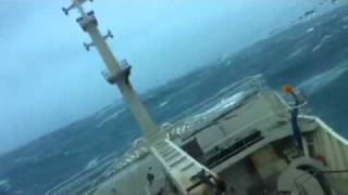 Rogue Wave hits killybegs fishing vessel Sheanne [upl. by Kcirddec857]