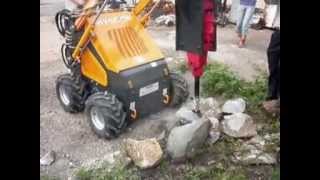 HYSOON HY380 MINI SKID STEER LOADER WITH HYDRAULIC BREAKER [upl. by Darline988]