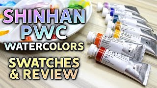 Cheap ProfessionalGrade Watercolors • Shinhan PWC Review amp Swatches [upl. by Jeannie]