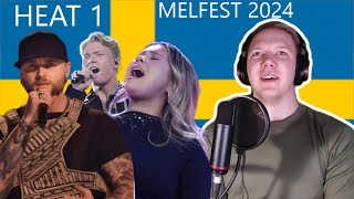 Melodifestivalen 2024  Heat 1 REACTION To All Songs [upl. by Burrill]