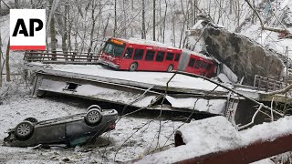 Investigators fault Pittsburgh for poor inspection maintenance of collapsed bridge [upl. by Yeleen]