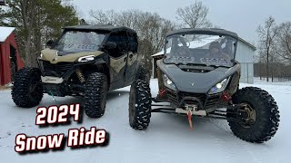 Segway Villain amp CFMOTO ZFORCE Donuts Hill Climbs Snow Ride  VEVOR Carport Review [upl. by Aisha]