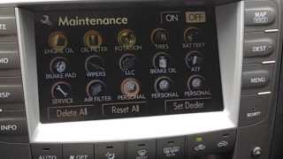 Lexus2007 IS250 with nav Maintenance Screen [upl. by Canotas679]