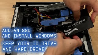 How to add an SSD to a Dell Optiplex 3020 SFF without removing the HDD or CD Drive [upl. by Mayrim232]