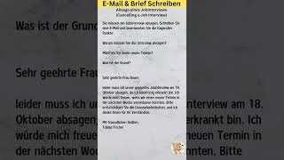 EMail amp Brief Schreiben A1 A2 B1 Geothe Prüfung learndeutsch [upl. by Koblick473]