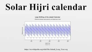 Solar Hijri calendar [upl. by Eeram450]