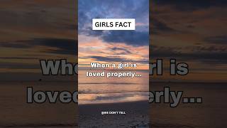 When a girl is loved properlygirlfacts lovefacts shorts [upl. by Ahsemrac]