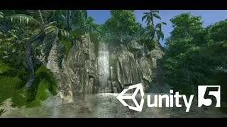 Unity Speed Design Tropical Island Waterfall [upl. by Alberik]