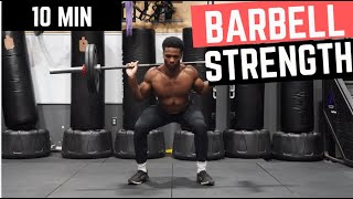 10 MIN  BARBELL STRENGTH WORKOUT HOME WORKOUT  NO REPEAT  BARBELL REQUIRED [upl. by Thill]