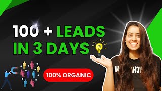 Ideas to Generate 100 Leads in 3 Days  Forever Living Products  Chanchal Soni [upl. by Yarahs]