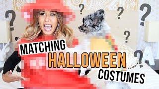 MATCHING HALLOWEEN COSTUMES Cute Dog  Pet Costume Ideas  Ariel Hamilton [upl. by Yenar]