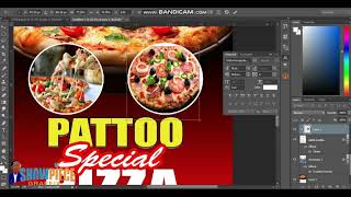 HOW TO DESIGN PIZZA FLYER  PHOTOSHOP TUTORIAL [upl. by Rubel]