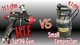 HIGH cfm spray gun LOW cfm compressor [upl. by Butcher844]