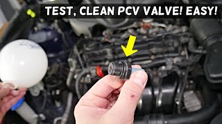 HOW TO TEST AND CLEAN PCV VALVE ON CAR EASY [upl. by Napra919]