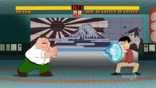 Family Guy Street Fighter Peter vs Mr Washee Washee [upl. by Orianna]