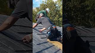 Install slate roof [upl. by Mildred]