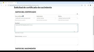 Obtención de certificado literal de nacimiento online [upl. by Yecaj]