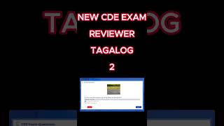 CDE EXAM REVIEWER SHORT 2 lto [upl. by Nailil]