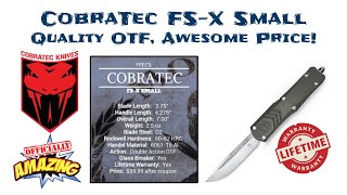 CobraTec FSX Small Review  Compact OTF That You Can EDC [upl. by Hesther]