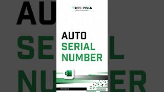 Auto Serial Numberbelajarexcelrumusexcel microsoftexcel [upl. by Maury]