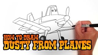 How to Draw Dusty from Planes  Step by Step Video [upl. by Mckay]