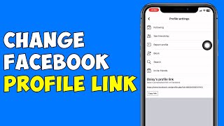 How to Change Facebook Profile Link  Change Facebook URL [upl. by Ailee628]