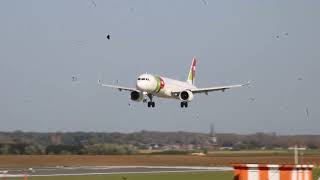 TAP Air Portugal Airbus A321251NX  Arrival at Brussels Airport [upl. by Uahc177]