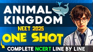 Complete ANIMAL KINGDOM ONE SHOT 🔥 WITH TRICKS IN 60 MINUTES  CLASS 11 BIOLOGY NEET 2025 [upl. by Eecyaj263]