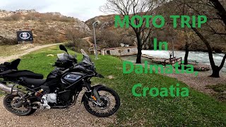 MOTO Trip and Dron Sight View of Otok and Ruda Dalmatia Croatia  BMW F850GSA  Akrapovic [upl. by Ettevey983]