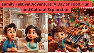 Family Festival Adventure kids English stories  Kiddo Story Land [upl. by Sine]