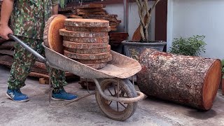 Share Ingenious Woodworking Techniques  Step By Step Building A Table From Wooden Blocks [upl. by Lanni65]