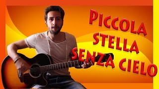 Tutorial Chitarra ➔ quotPiccola Stella Senza Cieloquot  Ligabue Accordi Facili ITA [upl. by Shaw]