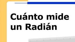 CuΓʽnto mide un RadiΓʽn  Amg [upl. by Ahsakal]