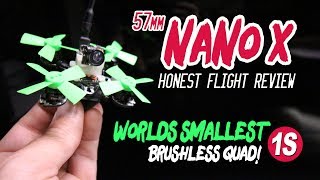 WORLDS SMALLEST 1S Brushless Quad  57mm NANO X  HONEST REVIEW [upl. by Atteniuq]