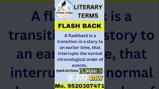 Literary Terms ll Flashback Technique books uptgt englishmotivation drsgoswami ytshorts reel [upl. by Eerat181]