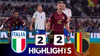 Belgium vs Italy 22 Highlights  Cambiaso Trossard Goal  Pellegrini Red Card [upl. by Eanyl262]