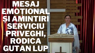 Mesaj emoțional și amintiri  Serviciu priveghi Rodica Gutan Lup [upl. by Faro]