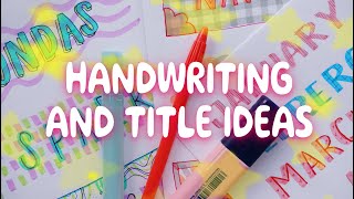 DIFFERENT HANDWRITING STYLES and TITLE IDEAS for SCHOOL PROJECTS POSTERS HEADINGS🌜titleideas [upl. by Morie]