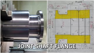 Joint Shaft Flange  CNC Lathe Machining [upl. by Nageet]