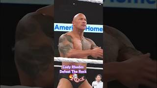 Cody Rhodes Defeat The Rock 🔥💀Fail Electrifying Move wwe shortvideo reels [upl. by Oinoitna]