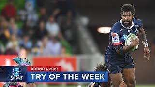 TRY OF THE WEEK  Super Rugby 2019 Rd 4 [upl. by Netsyrk503]