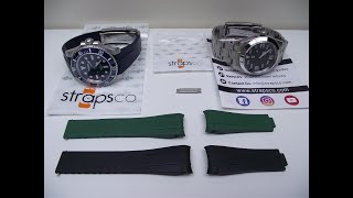 Strapsco Fitted Rubber Straps And Gridlock Clasp 4K Review [upl. by Grosberg]