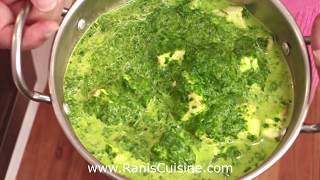 How to cook Saag Paneer by Ranis Cuisine [upl. by Nailimixam]