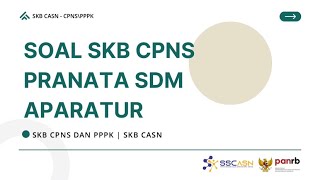 Soal SKB CPNS Pranata SDM Aparatur  Tersedia PDF Lengkapnya Link di BIO CPNS CASN SKBCPNS [upl. by Acinad]