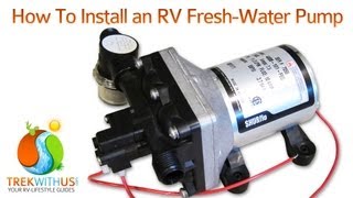 How to Install a SHURflo Fresh Water Pump  RV DIY [upl. by Ahseekat613]