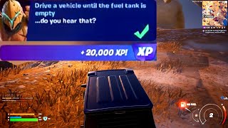 Drive a vehicle until the fuel tank is empty Fortnite [upl. by Gniliem]