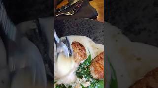 Scallops and Pommes Aligot at Harpers Steakhouse foodie mukbang eating bigbackfunnyshortsfunny [upl. by Aileon]