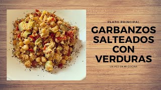 Garbanzos salteados con verduras [upl. by Ahsimal386]