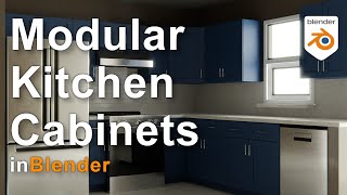 Create Modular Kitchen Cabinets with Blender [upl. by Aihsekyw74]